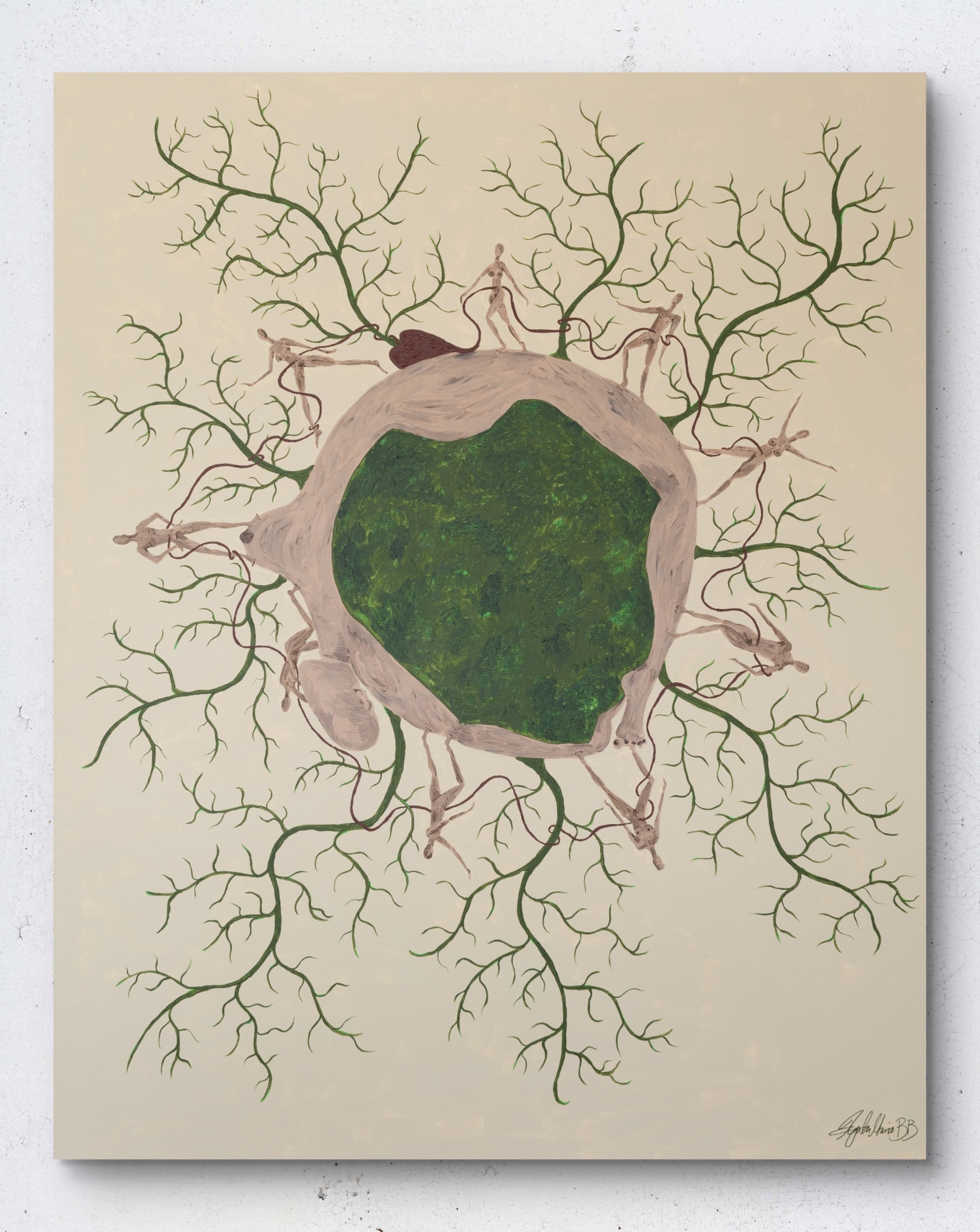 Planet Placenta – originalt maleri af Agata Maria BB
