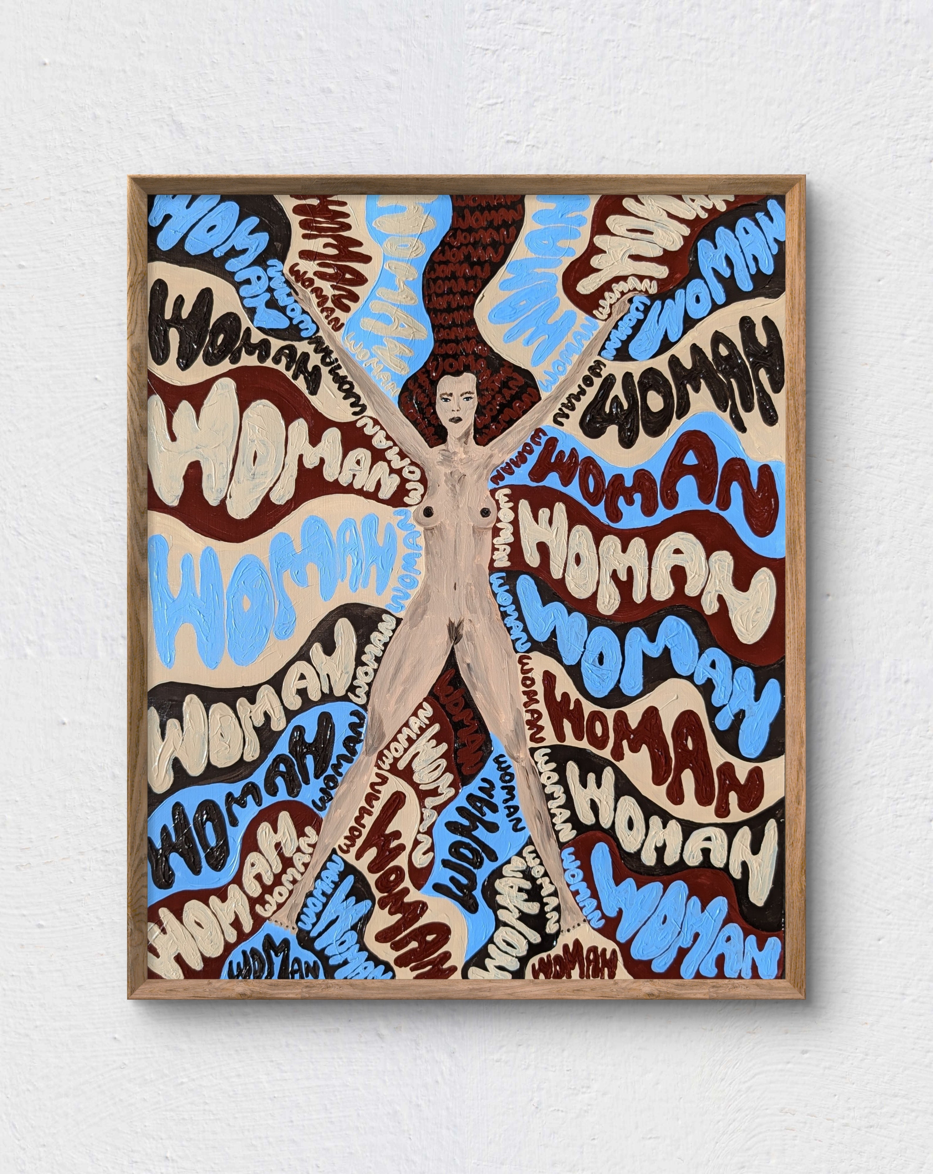 Woman Blue – originalt maleri af Agata Maria BB