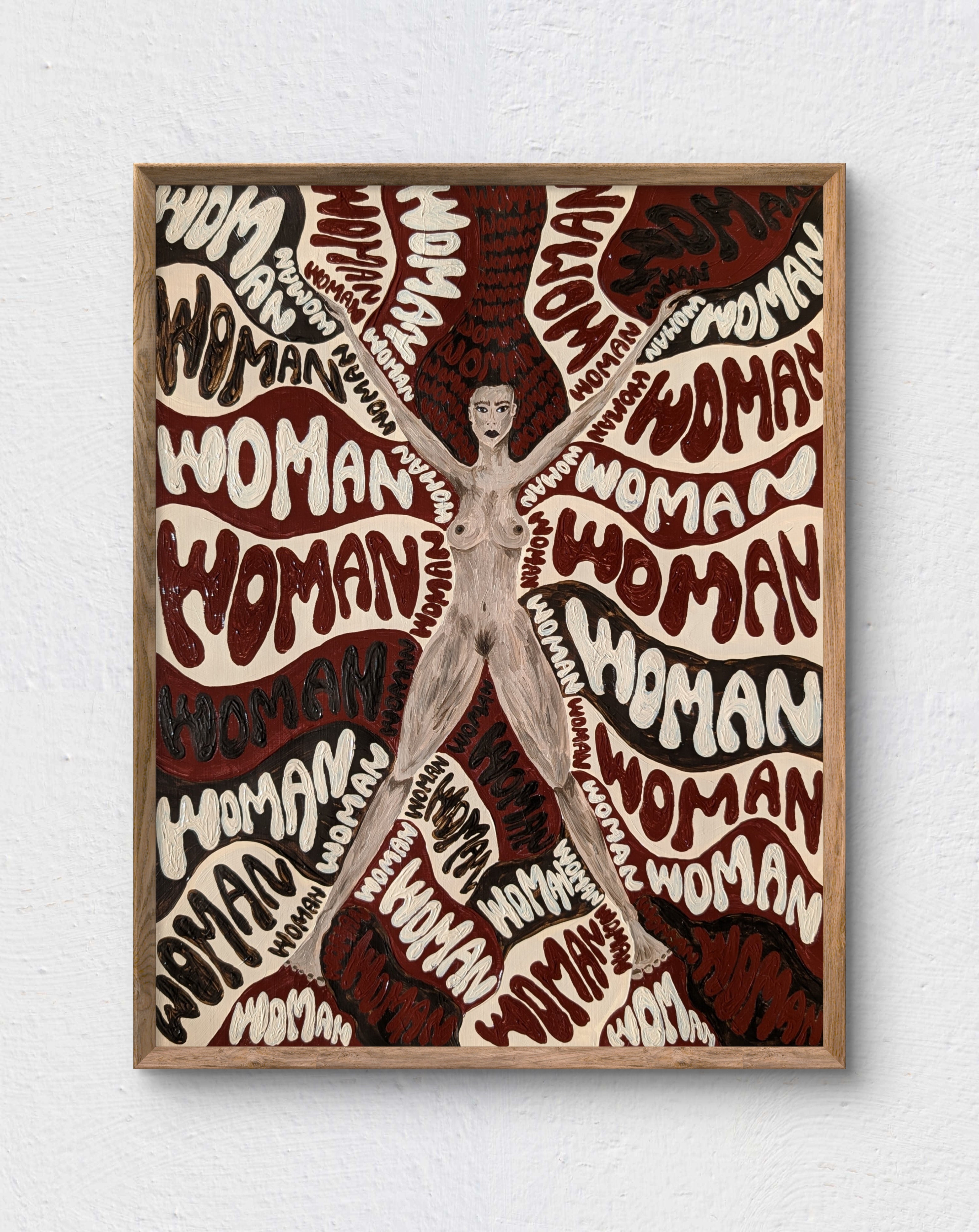 Woman Red – originalt maleri af Agata Maria BB